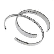 Picture of Sterling Silver His and Hers Cuff Bracelet Set