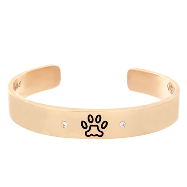 Picture of Gold Paw Print Bracelet