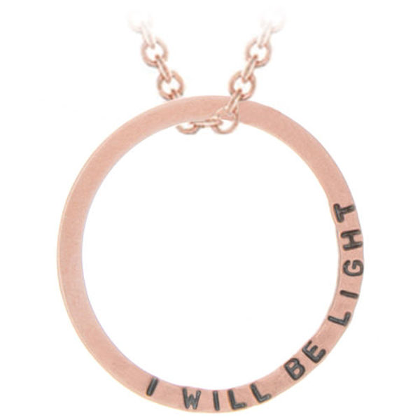 Picture of 14k Gold I Will Be Light Washer Charm
