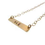Picture of 14K Gold Horizontal Name Plate Necklace