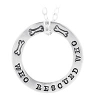 Picture of Sterling Silver Narrow Washer Charm Necklace