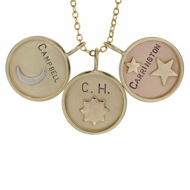 Picture of 14K Gold Name Charm with 14K Soldered Element