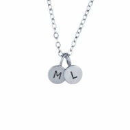 Picture of Double Sterling Silver Tiny Charm Necklace