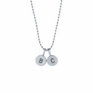 Picture of Double Sterling Silver Tiny Charm Necklace
