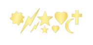 Picture of Sterling Silver 7/8" Round Charm with 14k Gold Heart
