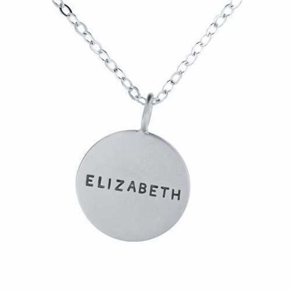 Picture of Sterling Silver 3/4" Name Charm Necklace