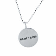 Picture of Sterling Silver 3/4" Name Charm Necklace