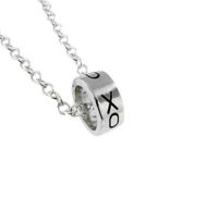 Picture of Sterling Silver Loop Charm Necklace - Mini Ring Necklace