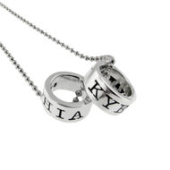 Picture of Sterling Silver Loop Charm Necklace - Mini Ring Necklace