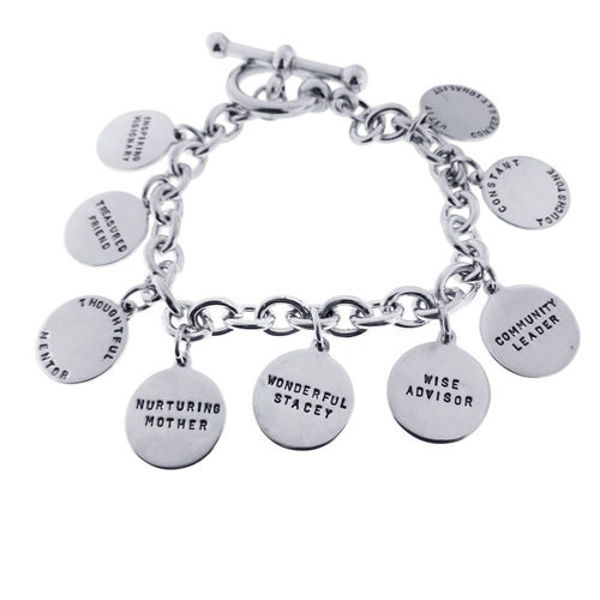 Picture of Silver Bracelet with Name Charms