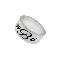 Picture of Women's Sterling Silver Duck Band Ring - 8mm