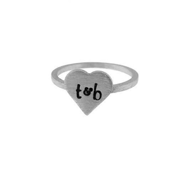 Picture of 14K White Gold Heart Ring