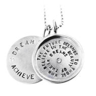 Picture of 14K Gold Inspirational Double Charm Necklace