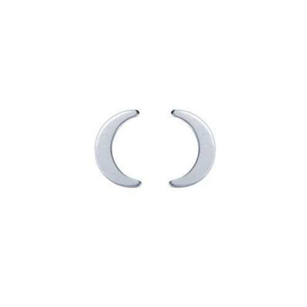 Picture of Sterling Silver Moon Stud Earrings