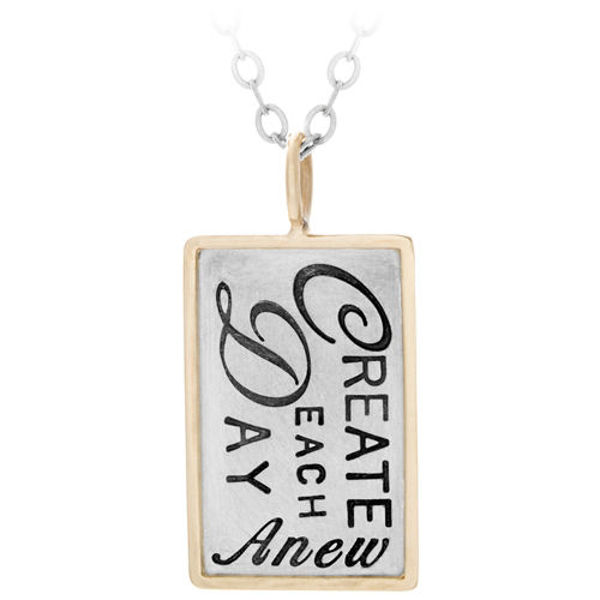 Picture of Silver Rectangle with 14K Gold Rim