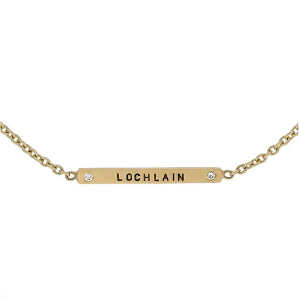 Picture of Gold ID Bracelet with Genuine Diamonds