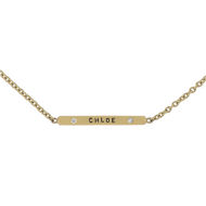 Picture of Gold ID Bracelet with Genuine Diamonds