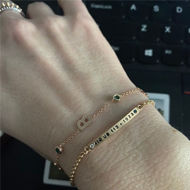 Picture of Gold ID Bracelet with Genuine Diamonds